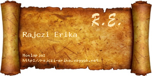 Rajczi Erika névjegykártya