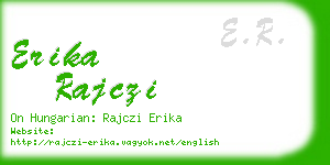 erika rajczi business card